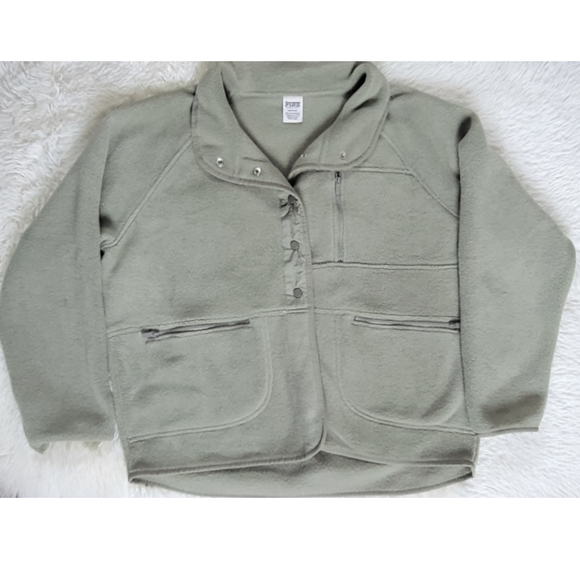 VS PINK Sage Green Fleece ♡ - Picture 3 of 7